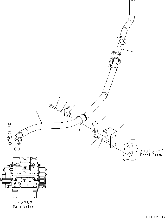 Схема запчастей Komatsu WA600-6 - ГИДРАВЛ ЛИНИЯ (ВОЗВРАТН. ЛИНИЯ)(№7-) ГИДРАВЛИКА