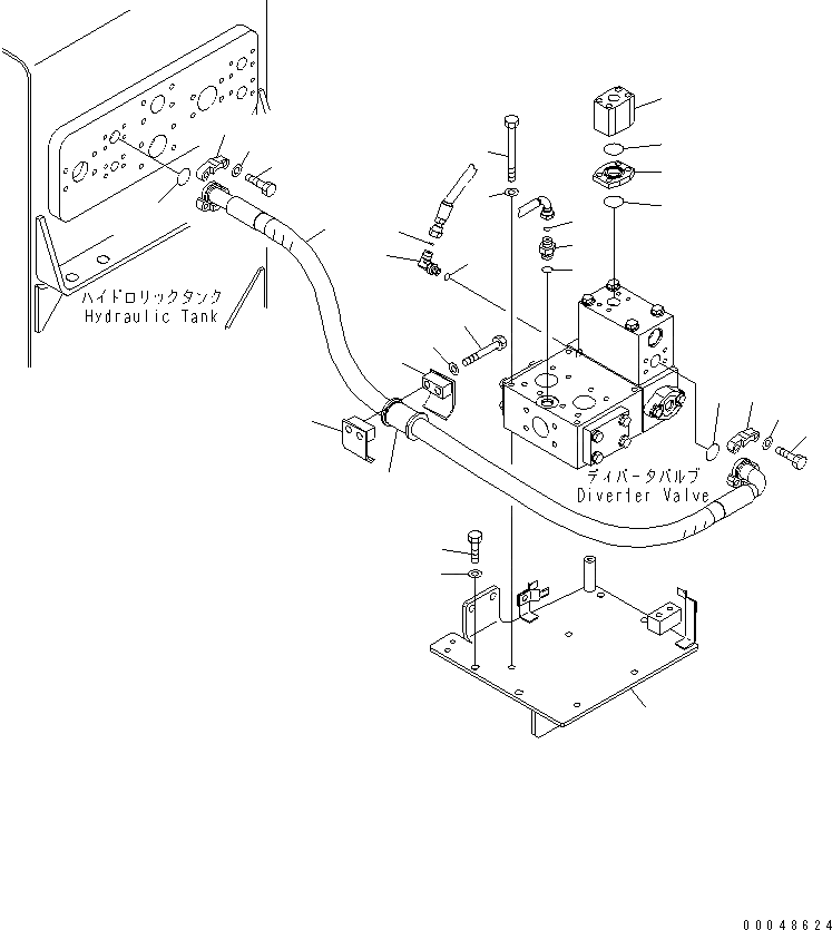 Схема запчастей Komatsu WA600-6 - ГИДРОЛИНИЯ ЭКСТРЕННОГО УПРАВЛЕНИЯ (ВОЗВРАТН. ЛИНИЯ)(№-) ГИДРАВЛИКА
