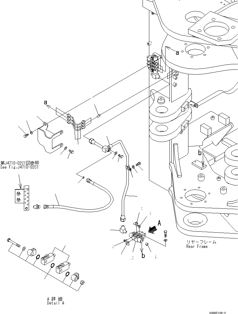 Схема запчастей Komatsu WA600-6 - УДАЛЕННАЯ СМАЗКА (ЗАДН. СМАЗ. ТРУБЫ) (/) (ДЛЯ АВТОМАТИЧ. СМАЗ.)(№-) ОСНОВНАЯ РАМА И ЕЕ ЧАСТИ