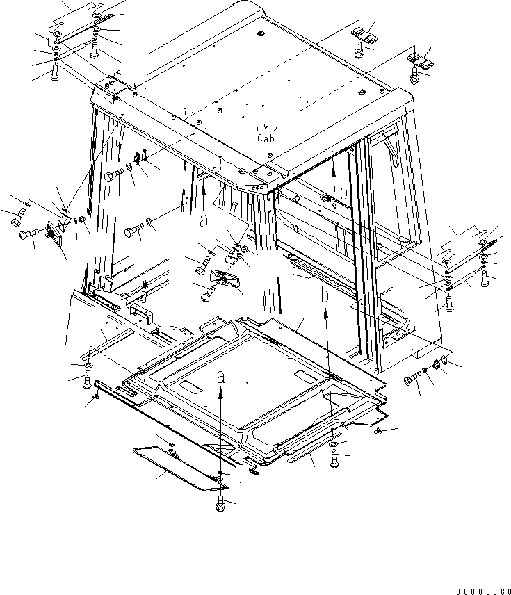 Схема запчастей Komatsu WA600-6 - КАБИНА (ЗАДН. VIEW MIRROR) (ДЛЯ СОЕДИНИТ. УСТР-ВО)(№7-) КАБИНА ОПЕРАТОРА И СИСТЕМА УПРАВЛЕНИЯ