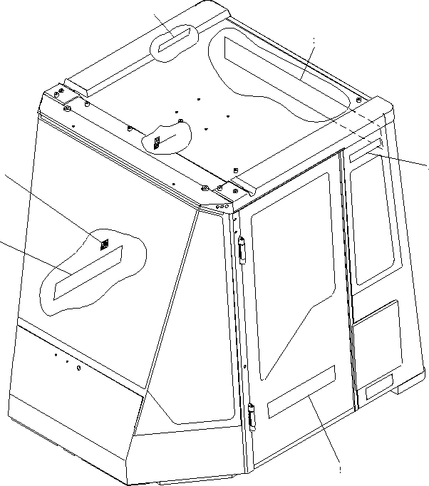 Схема запчастей Komatsu WA600-6 - КАБИНА (МАРКИРОВКА)(№-) КАБИНА ОПЕРАТОРА И СИСТЕМА УПРАВЛЕНИЯ