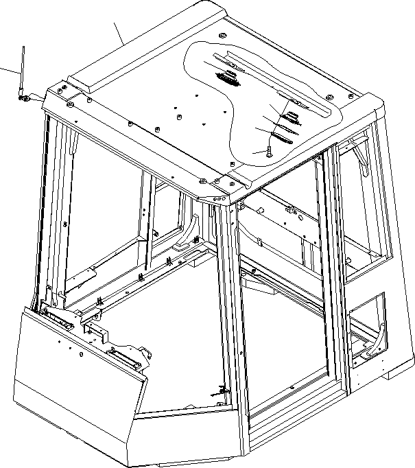 Схема запчастей Komatsu WA600-6 - КАБИНА (АНТЕННА И ГРОМКОГОВОРИТ.)(№-) КАБИНА ОПЕРАТОРА И СИСТЕМА УПРАВЛЕНИЯ