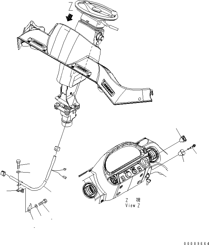 Схема запчастей Komatsu WA600-6 - КАБИНА (СОЕДИНИТ. УСТР-ВО ПЕРЕКЛЮЧАТЕЛЬ)(№7-) КАБИНА ОПЕРАТОРА И СИСТЕМА УПРАВЛЕНИЯ