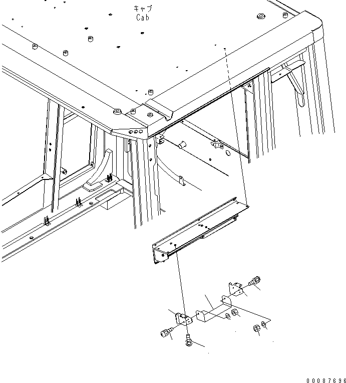 Схема запчастей Komatsu WA600-6 - БЕЗ РАДИО(№7-) КАБИНА ОПЕРАТОРА И СИСТЕМА УПРАВЛЕНИЯ