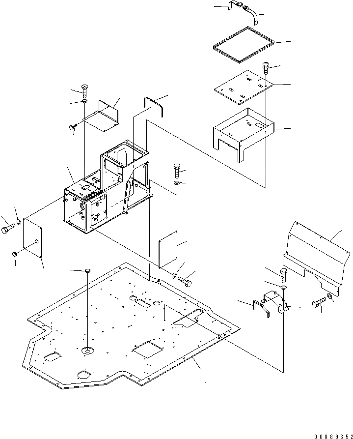 Схема запчастей Komatsu WA600-6 - ПОЛ SUB (ПРАВ. КОНСОЛЬН. БЛОК) (ROAD METER)(№7-) КАБИНА ОПЕРАТОРА И СИСТЕМА УПРАВЛЕНИЯ