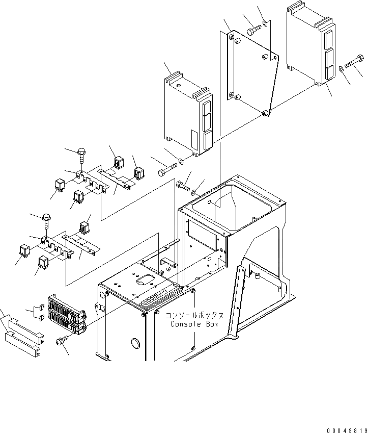 Схема запчастей Komatsu WA600-6 - ПОЛ SUB (КОНТРОЛЛЕР)(№-) КАБИНА ОПЕРАТОРА И СИСТЕМА УПРАВЛЕНИЯ