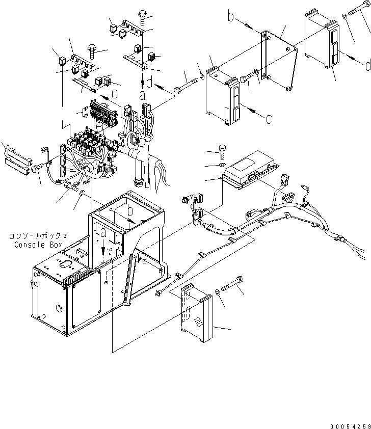 Схема запчастей Komatsu WA600-6 - ПОЛ SUB (КОНТРОЛЛЕР) (ORBCOM) (VHMS)(№7-) КАБИНА ОПЕРАТОРА И СИСТЕМА УПРАВЛЕНИЯ