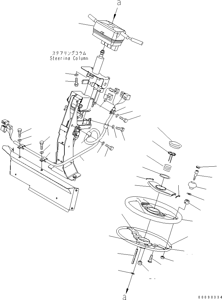 Схема запчастей Komatsu WA600-6 - ПОЛ SUB (ПЕРЕКЛЮЧАТЕЛЬ ТРАНСМИССИИAND РУЛЕВОЕ КОЛЕСО)(№-) КАБИНА ОПЕРАТОРА И СИСТЕМА УПРАВЛЕНИЯ