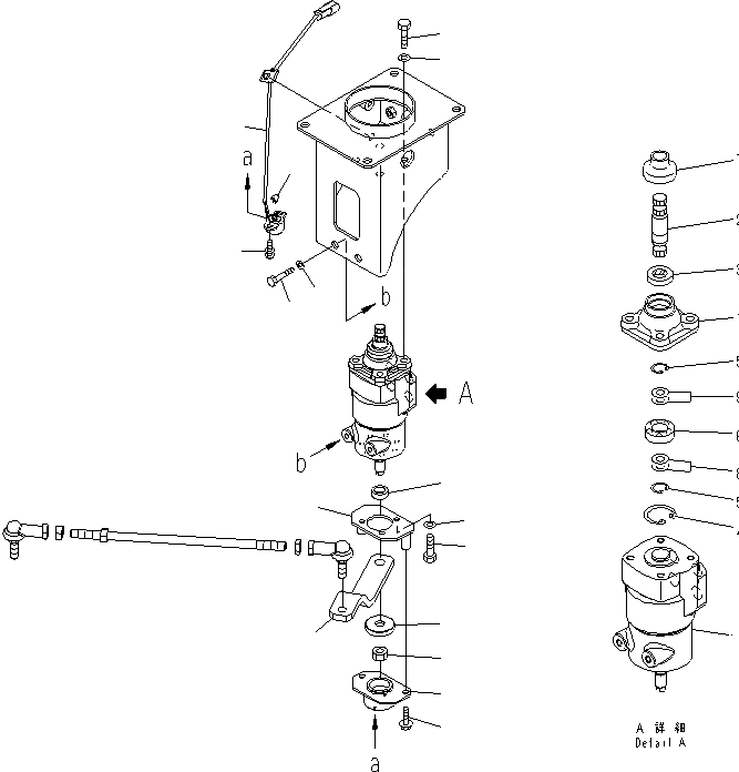 Схема запчастей Komatsu WA600-6 - ПОЛ SUB (КОЛОНКА И КЛАПАН РУЛЕВОГО УПРАВЛЕНИЯ) (С ADVANCED УПРАВЛ-Е ДЖОЙСТИКОМ)(№-) КАБИНА ОПЕРАТОРА И СИСТЕМА УПРАВЛЕНИЯ