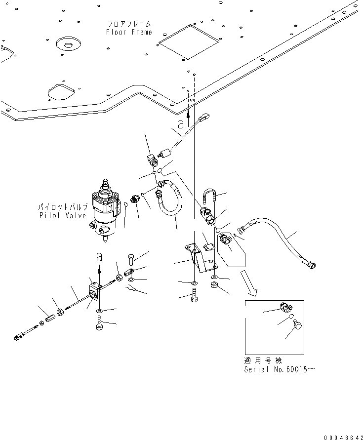 Схема запчастей Komatsu WA600-6 - ПОЛ SUB (ГЛАВН. КЛАПАН ТРУБЫ) (С ADVANCED УПРАВЛ-Е ДЖОЙСТИКОМ)(№-) КАБИНА ОПЕРАТОРА И СИСТЕМА УПРАВЛЕНИЯ