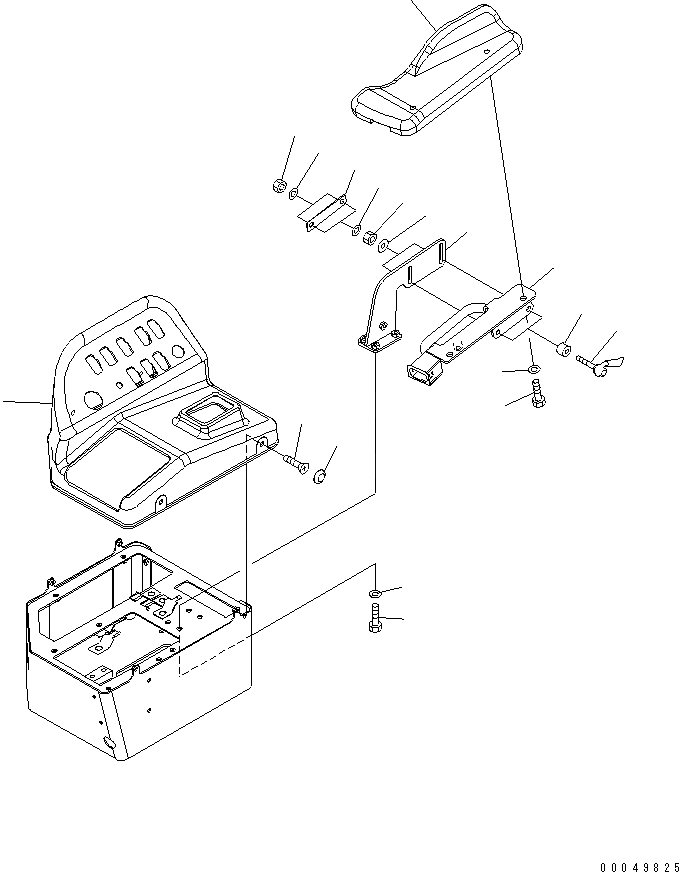 Схема запчастей Komatsu WA600-6 - ПОЛ SUB (ПРАВ. КОНСОЛЬ COVER)(№-) КАБИНА ОПЕРАТОРА И СИСТЕМА УПРАВЛЕНИЯ