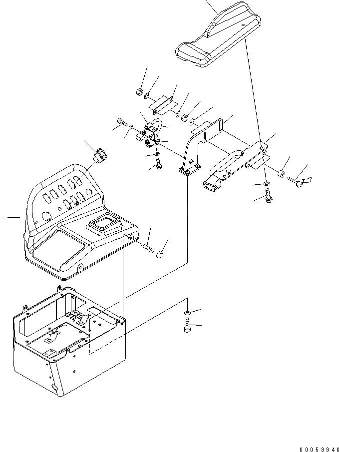 Схема запчастей Komatsu WA600-6 - ПОЛ SUB (ПРАВ. КОНСОЛЬ COVER)(№7-) КАБИНА ОПЕРАТОРА И СИСТЕМА УПРАВЛЕНИЯ