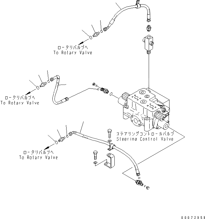 Схема запчастей Komatsu WA600-6 - ПОЛ SUB (РУЛЕВ. УПРАВЛЕНИЕ ГЛАВН. ЛИНИЯ)(№7-) КАБИНА ОПЕРАТОРА И СИСТЕМА УПРАВЛЕНИЯ