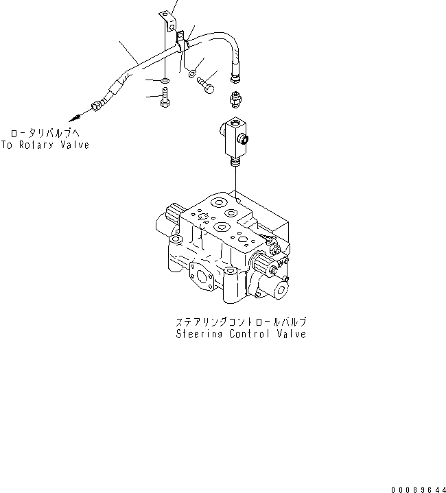 Схема запчастей Komatsu WA600-6 - ПОЛ SUB (РУЛЕВ. УПРАВЛЕНИЕ ГЛАВН. ЛИНИЯ) (РУЛЕВОЕ КОЛЕСО)(№7-) КАБИНА ОПЕРАТОРА И СИСТЕМА УПРАВЛЕНИЯ