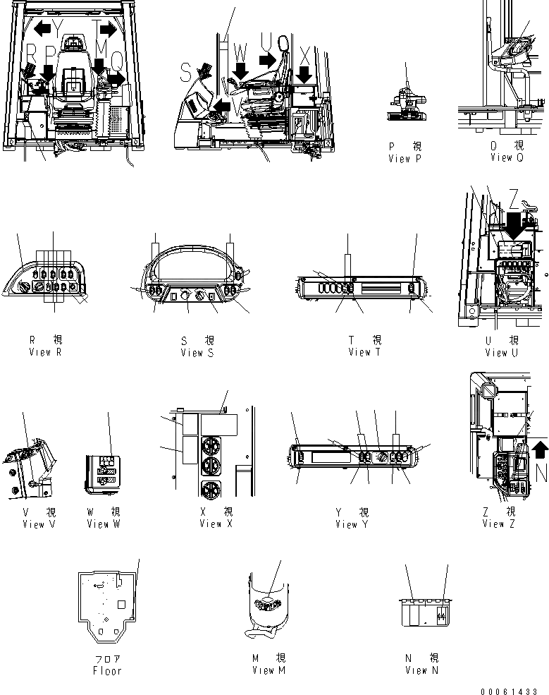 Схема запчастей Komatsu WA600-6 - ПОЛ ТАБЛИЧКИ (АНГЛ.) (CHARACTER)(№-) КАБИНА ОПЕРАТОРА И СИСТЕМА УПРАВЛЕНИЯ