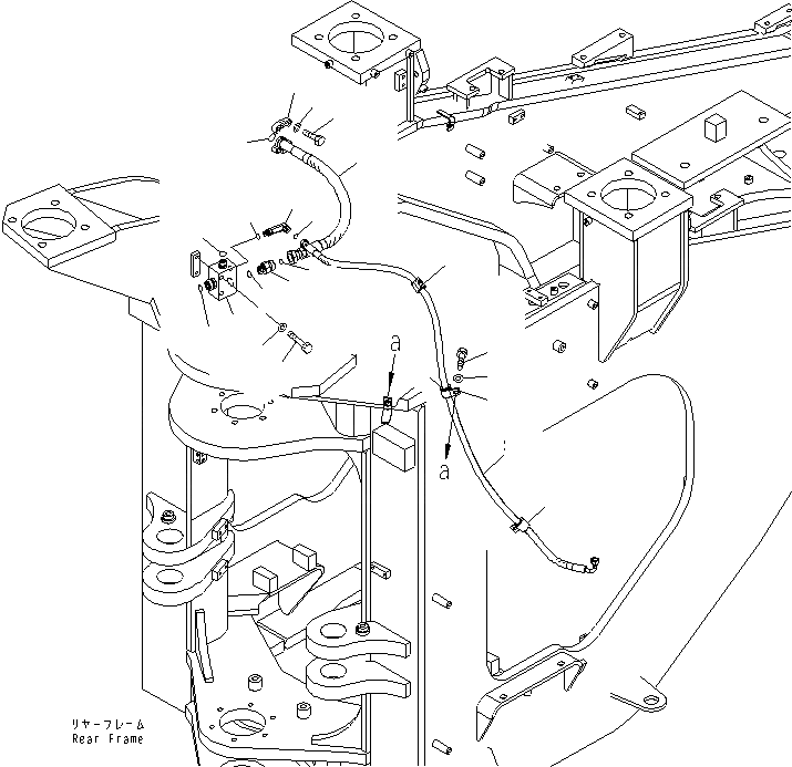 Схема запчастей Komatsu WA600-6 - ТОРМОЗНАЯ ГИДРОЛИНИЯ (ВОЗВРАТН. ЛИНИЯ)(№-) КАБИНА ОПЕРАТОРА И СИСТЕМА УПРАВЛЕНИЯ