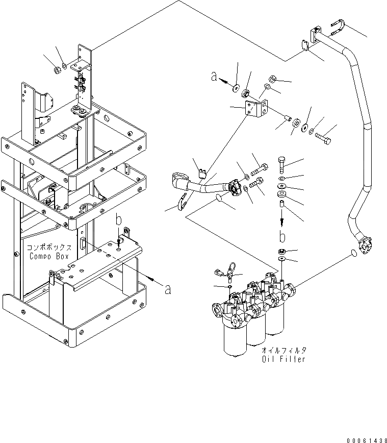 Схема запчастей Komatsu WA600-6 - COMPO КОРПУС (МАСЛЯНЫЙ ФИЛЬТР ТРАНСМИССИИ ТРУБЫ)(№-) КАБИНА ОПЕРАТОРА И СИСТЕМА УПРАВЛЕНИЯ