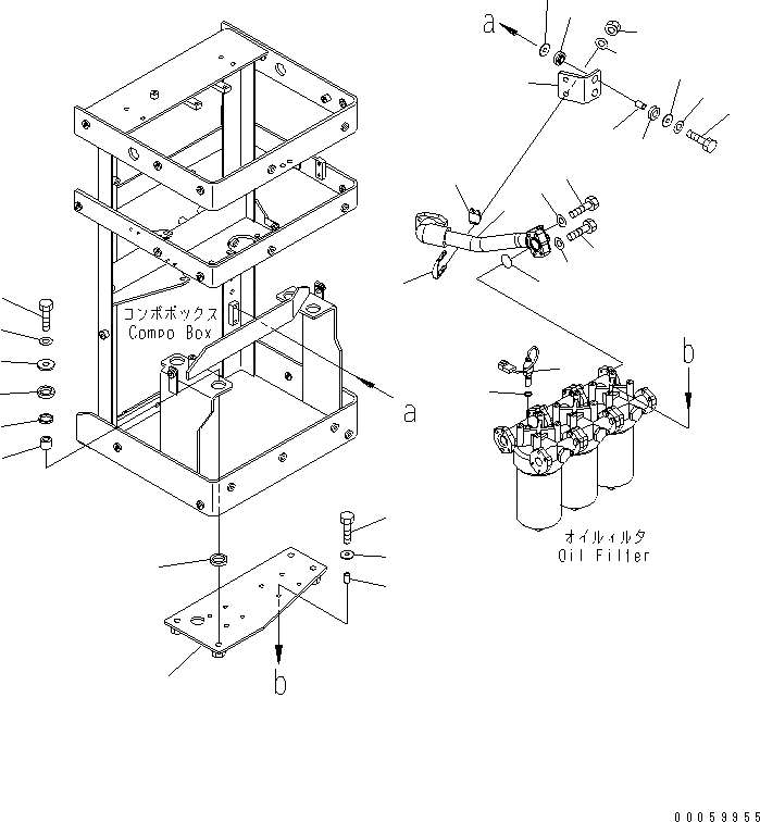Схема запчастей Komatsu WA600-6 - COMPO КОРПУС (МАСЛЯНЫЙ ФИЛЬТР ТРАНСМИССИИ ТРУБЫ)(№-) КАБИНА ОПЕРАТОРА И СИСТЕМА УПРАВЛЕНИЯ