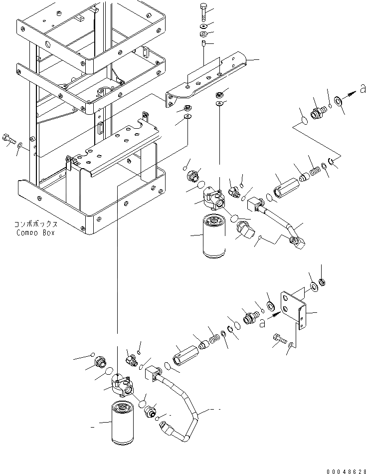 Схема запчастей Komatsu WA600-6 - COMPO КОРПУС (ФИЛЬТР.) (С ТОРМОЗ. COOOLING)(№7-) КАБИНА ОПЕРАТОРА И СИСТЕМА УПРАВЛЕНИЯ