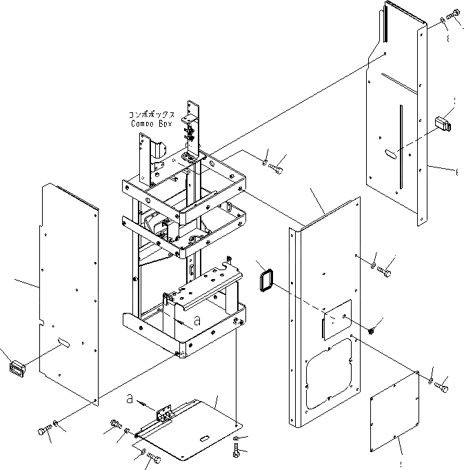 Схема запчастей Komatsu WA600-6 - COMPO КОРПУС (COVER)(№-) КАБИНА ОПЕРАТОРА И СИСТЕМА УПРАВЛЕНИЯ