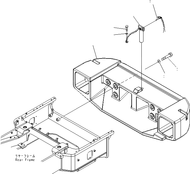 Схема запчастей Komatsu WA600-6 - ПРОТИВОВЕС (ДЛЯ ЕС) (78 KG)(№-) ЧАСТИ КОРПУСА