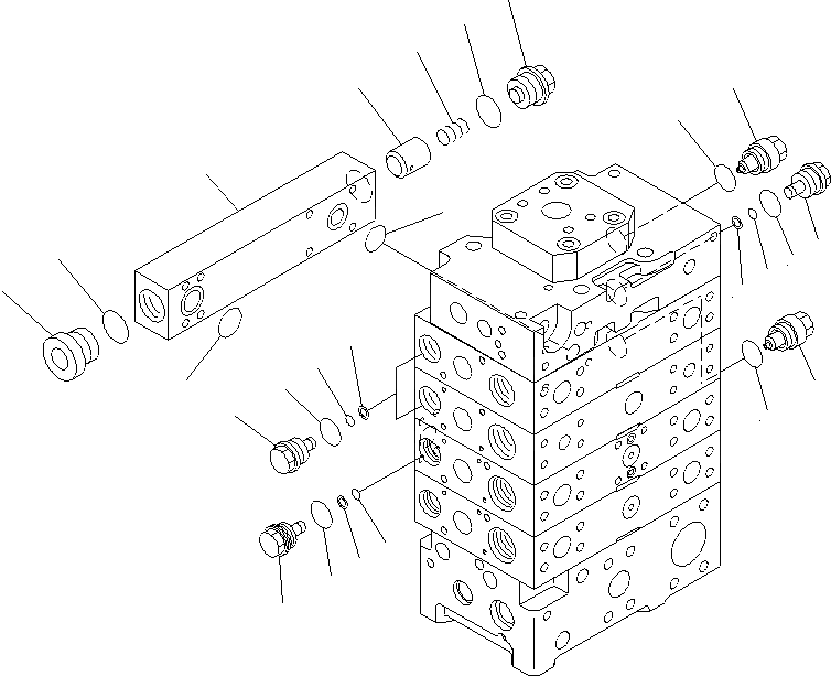 Схема запчастей Komatsu WA600-6 - ОСНОВН. КЛАПАН (ДЛЯ ECSS) (/9)(№-) ОСНОВН. КОМПОНЕНТЫ И РЕМКОМПЛЕКТЫ