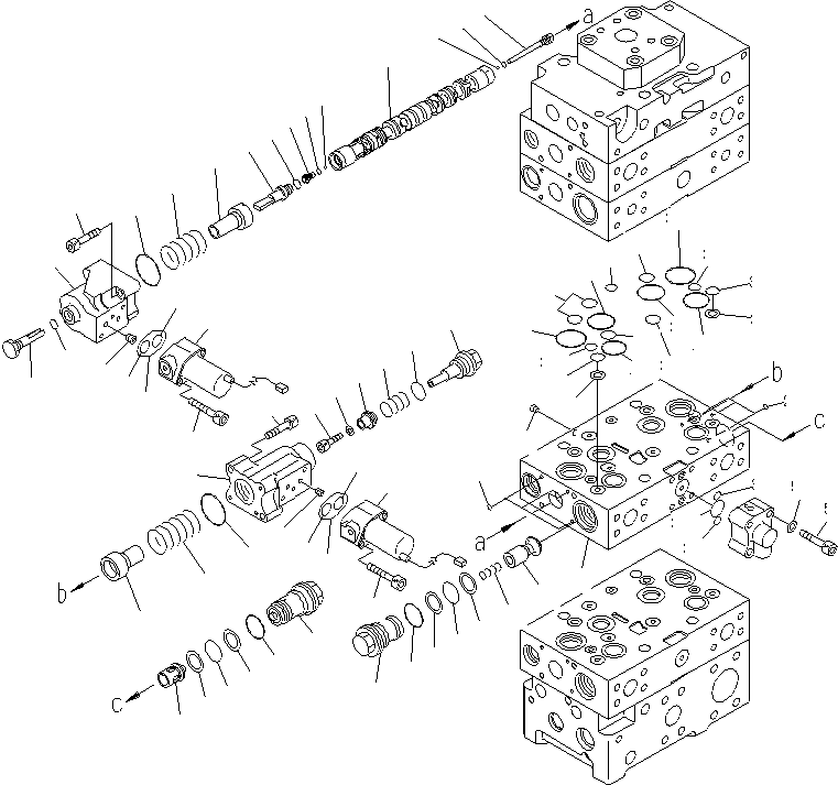 Схема запчастей Komatsu WA600-6 - ОСНОВН. КЛАПАН (ДЛЯ ECSS) (7/9)(№-) ОСНОВН. КОМПОНЕНТЫ И РЕМКОМПЛЕКТЫ