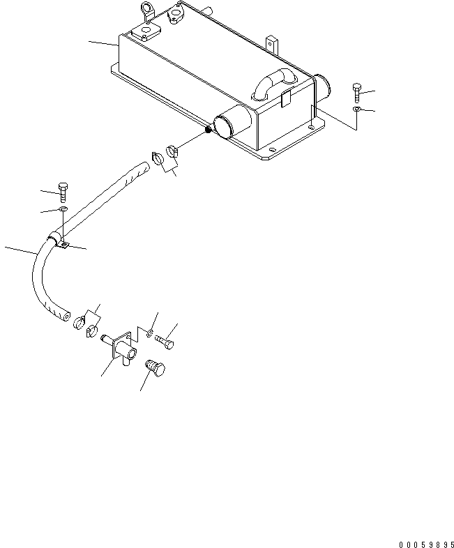 Схема запчастей Komatsu WA600-6R - РАДИАТОР (HYDRЕСLIC МАСЛООХЛАДИТЕЛЬ)(№-) СИСТЕМА ОХЛАЖДЕНИЯ