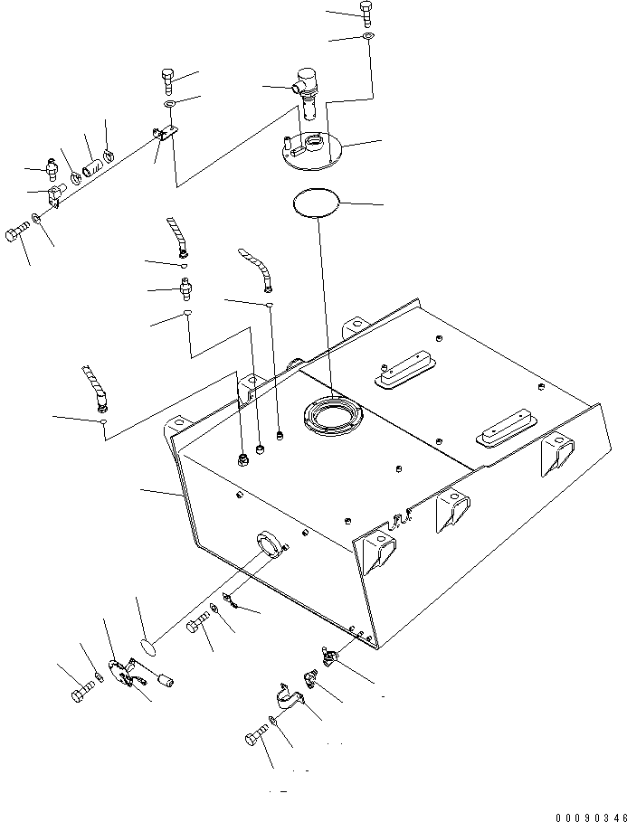 Схема запчастей Komatsu WA600-6R - ТОПЛИВН. БАК. (БАК) (ДЛЯ ТОПЛИВН. БЫСТР. ЗАПРАВ.)(№-) ТОПЛИВН. БАК. AND КОМПОНЕНТЫ