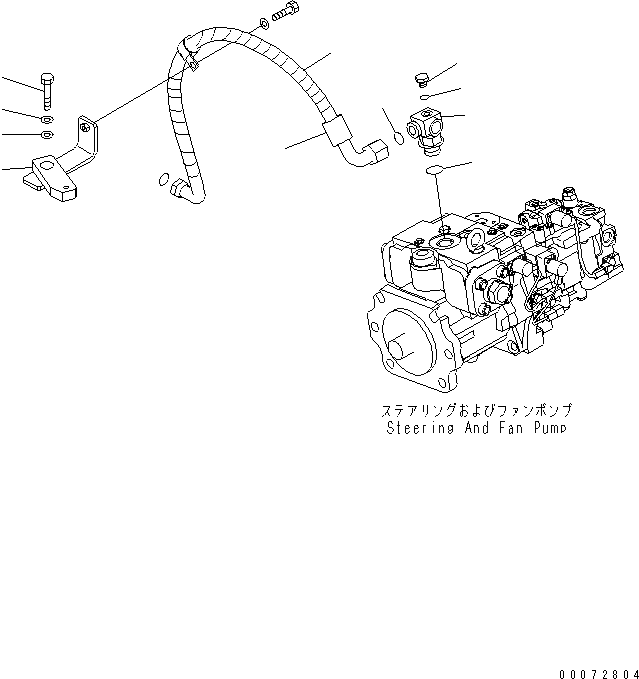 Схема запчастей Komatsu WA600-6R - ГИДРОТРАНСФОРМАТОР И ТРАНСМИССИЯ (НАСОС РУЛЕВ. УПРАВЛ-Я ВОЗВРАТН. ЛИНИЯ) (ДЛЯ ЭКСТРЕННОГО УПРАВЛЕНИЯ) ГИДРОТРАНСФОРМАТОР И ТРАНСМИССИЯ