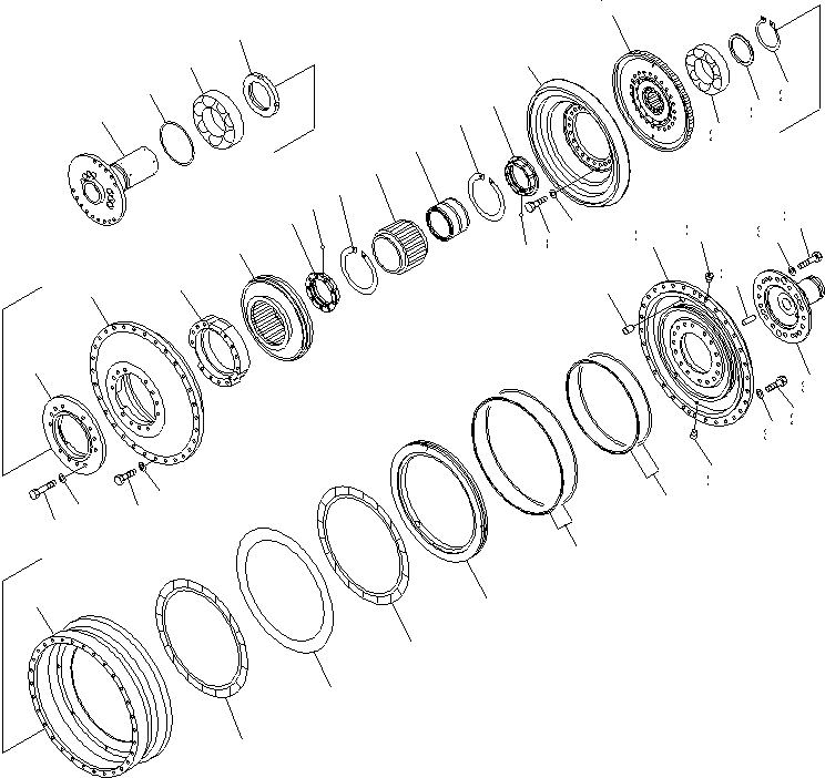 Схема запчастей Komatsu WA600-6R - ГИДРОТРАНСФОРМАТОР (BARE И ВХОДН. ВАЛ) ГИДРОТРАНСФОРМАТОР И ТРАНСМИССИЯ