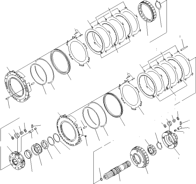 Схема запчастей Komatsu WA600-6R - ТРАНСМИССИЯ (3 И 1 КОЖУХ) ГИДРОТРАНСФОРМАТОР И ТРАНСМИССИЯ
