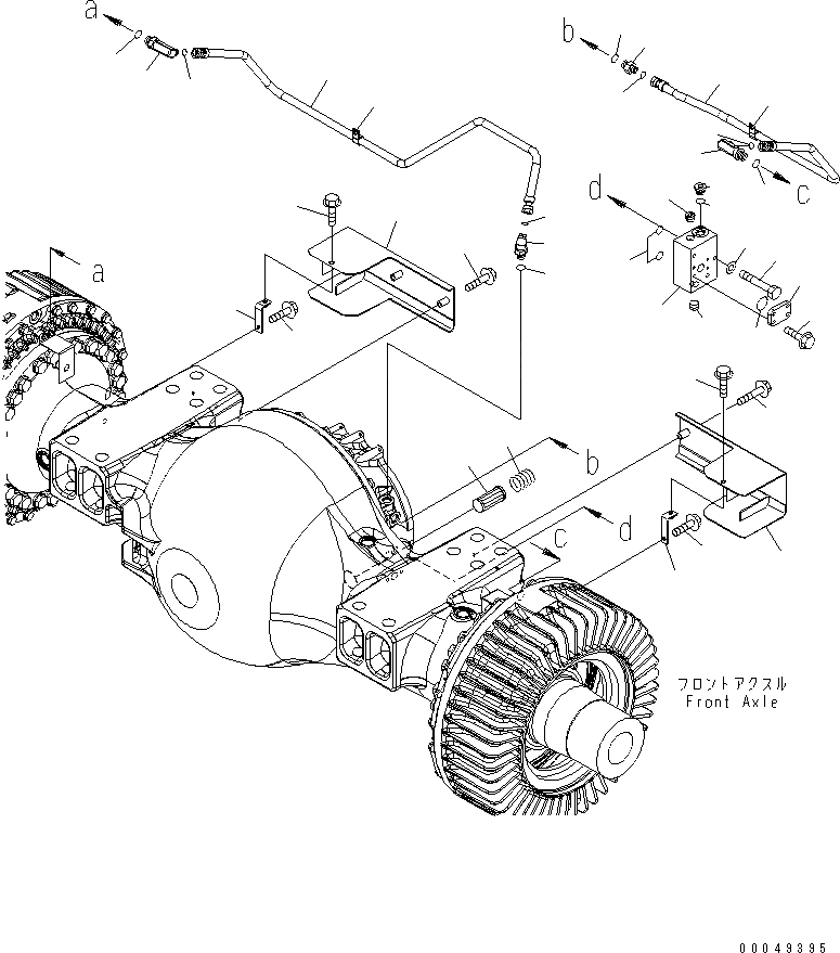 Схема запчастей Komatsu WA600-6R - ПЕРЕДНИЙ МОСТ (ТОРМОЗНАЯ ГИДРОЛИНИЯ ¤/) (ДЛЯ ТОРМОЗ. СИСТЕМА ОХЛАЖДЕНИЯ) ГИДРОТРАНСФОРМАТОР И ТРАНСМИССИЯ