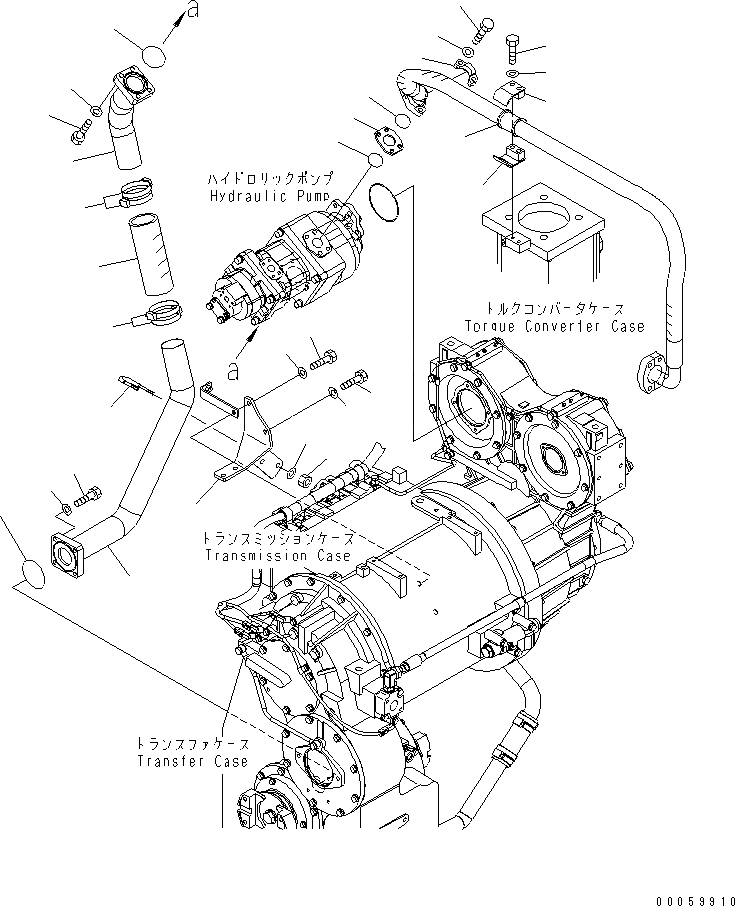 Схема запчастей Komatsu WA600-6R - ГИДРОТРАНСФОРМАТОР И ТРАНСМИССИЯ ЛИНИЯ (ГИДРОТРАНСФОРМАТОР НАСОС ТРУБЫ)(№-) ГИДРОТРАНСФОРМАТОР И ТРАНСМИССИЯ