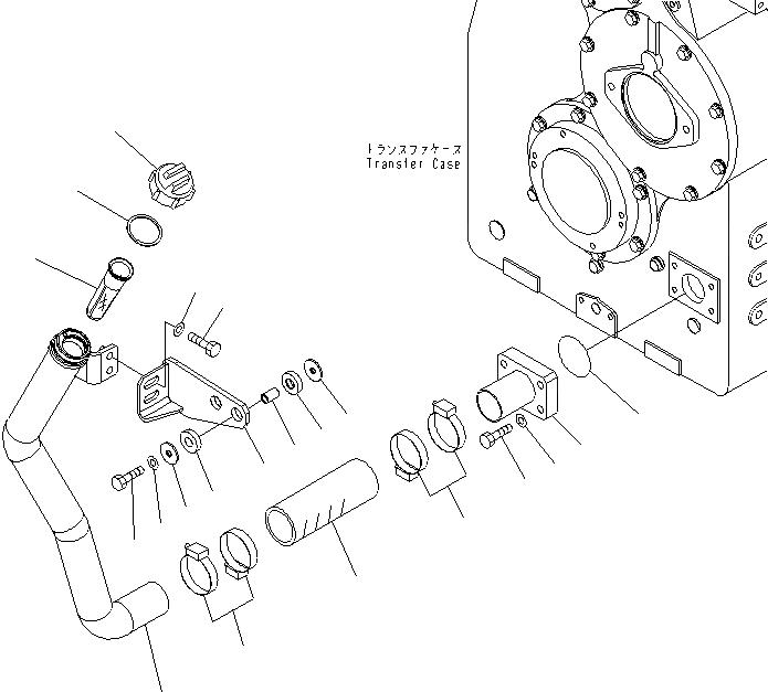 Схема запчастей Komatsu WA600-6R - ТРАНСМИССИЯ МАСЛОНАЛИВНОЙ ПАТРУБОК (/)(№-) ГИДРОТРАНСФОРМАТОР И ТРАНСМИССИЯ