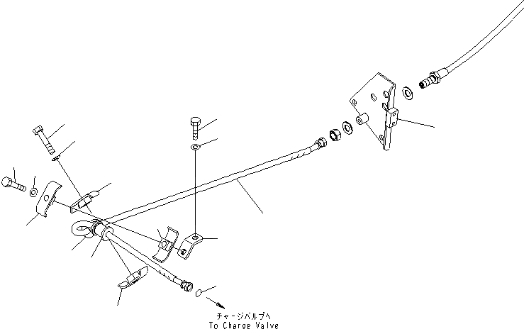 Схема запчастей Komatsu WA600-6R - ГИДРАВЛ ЛИНИЯ (ГЛАВН. ЛИНИЯ¤ /)(№-) ГИДРАВЛИКА