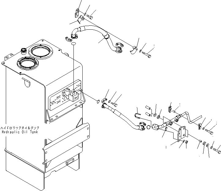 Схема запчастей Komatsu WA600-6R - ГИДРАВЛ ЛИНИЯ (ЛИНИЯ ОХЛАЖДЕНИЯ¤ /)(№-) ГИДРАВЛИКА