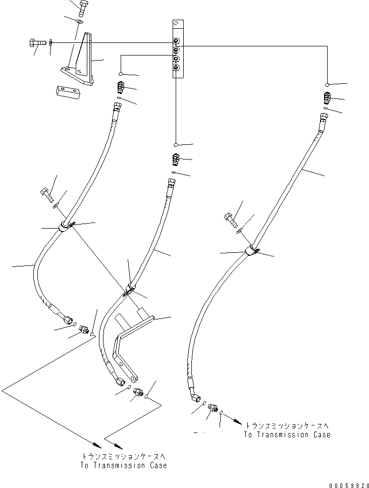 Схема запчастей Komatsu WA600-6R - ГИДРАВЛ ЛИНИЯ (PM CLINICE ЛИНИЯ /)(№-) ГИДРАВЛИКА