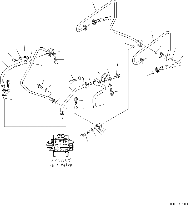 Схема запчастей Komatsu WA600-6R - ГИДРАВЛ ЛИНИЯ (ЛИНИЯ ГИДРОЦИЛИНДРА ПОДЪЕМА¤ /) ГИДРАВЛИКА