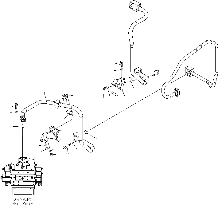 Схема запчастей Komatsu WA600-6R - ГИДРАВЛ ЛИНИЯ (ЛИНИЯ ГИДРОЦИЛИНДРА ПОДЪЕМА¤ /)(№-) ГИДРАВЛИКА