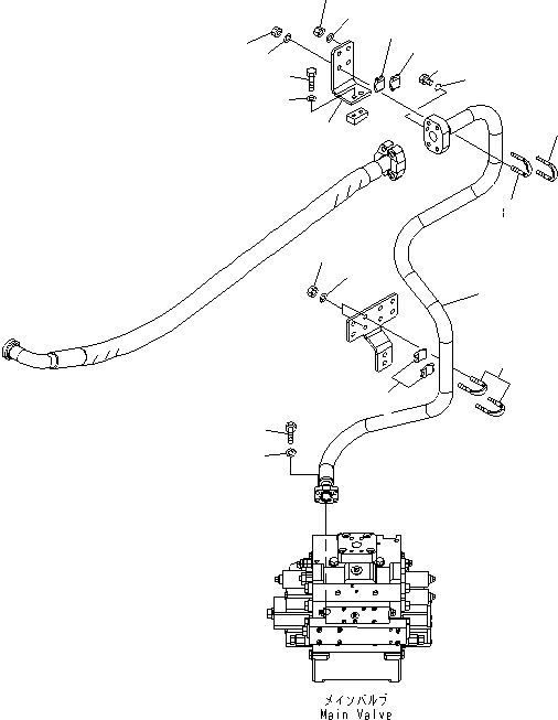 Схема запчастей Komatsu WA600-6R - ГИДРАВЛ ЛИНИЯ (ЛИНИЯ ГИДРОЦИЛИНДРА КОВША¤ /)(№-) ГИДРАВЛИКА