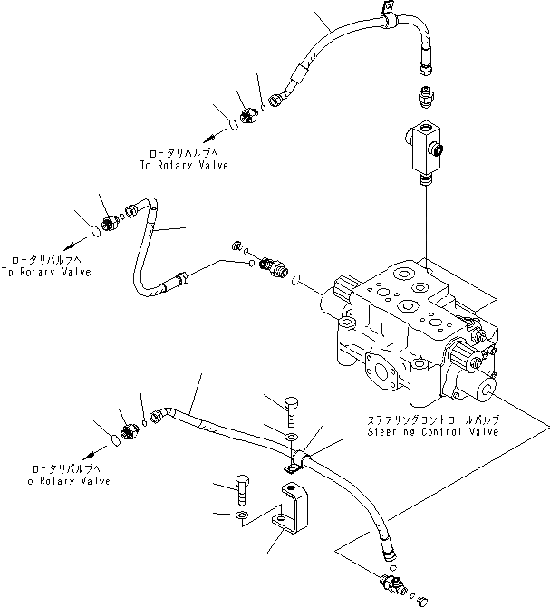 Схема запчастей Komatsu WA600-6R - РУЛЕВ. УПРАВЛЕНИЕ ЛИНИЯ (ГЛАВН. ЛИНИЯ¤ /) (С ADVANCED УПРАВЛ-Е ДЖОЙСТИКОМ)(№-) ГИДРАВЛИКА