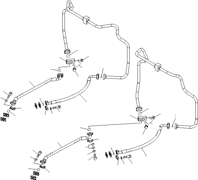 Схема запчастей Komatsu WA600-6R - РУЛЕВ. УПРАВЛЕНИЕ ЛИНИЯ (ЦИЛИНДР РУЛЕВ. УПР-Я ТРУБЫ¤ /) (С ADVANCED УПРАВЛ-Е ДЖОЙСТИКОМ)(№-) ГИДРАВЛИКА