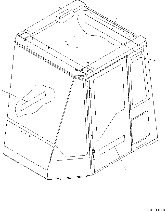 Схема запчастей Komatsu WA600-6R - КАБИНА (МАРКИРОВКА) (С ПОГРУЗ. METER) КАБИНА ОПЕРАТОРА И СИСТЕМА УПРАВЛЕНИЯ