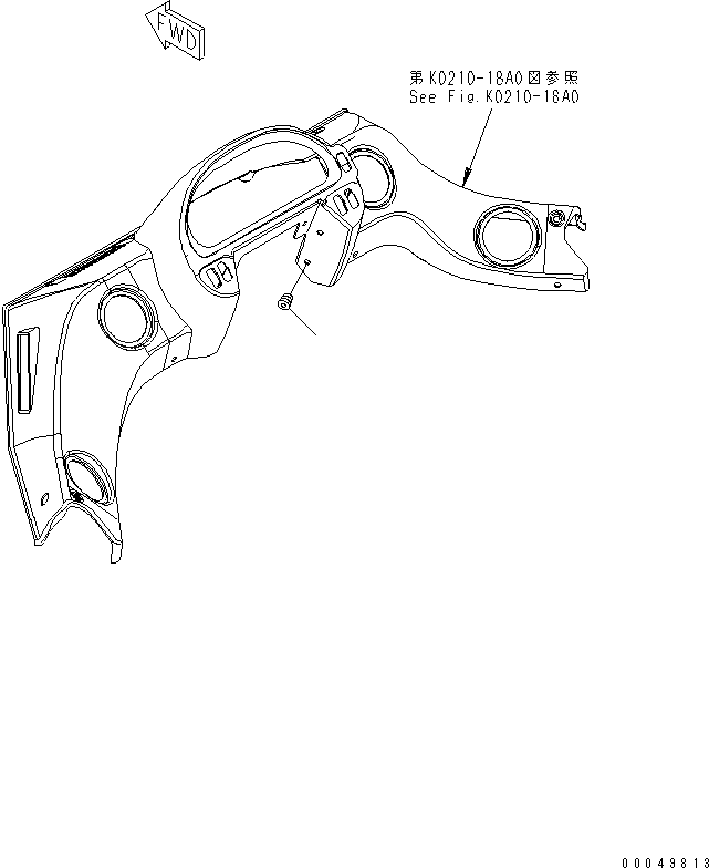 Схема запчастей Komatsu WA600-6R - КАБИНА (ПЕРЕДН. ИНТЕРЬЕР КРЫШКА/)(№-) КАБИНА ОПЕРАТОРА И СИСТЕМА УПРАВЛЕНИЯ