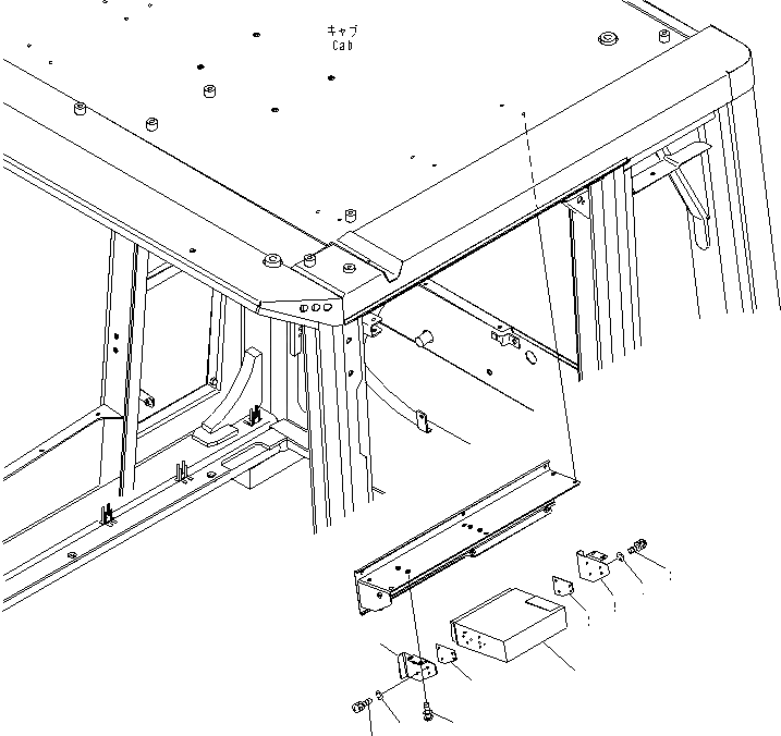 Схема запчастей Komatsu WA600-6R - РАДИО¤ AM-FM (ДЛЯ U.S.A) КАБИНА ОПЕРАТОРА И СИСТЕМА УПРАВЛЕНИЯ