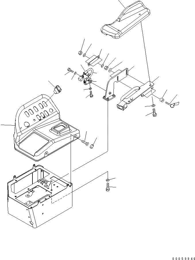 Схема запчастей Komatsu WA600-6R - ПОЛ SUB (ПРАВ. КОНСОЛЬ COVER) (С ADVANCED УПРАВЛ-Е ДЖОЙСТИКОМ)(№-) КАБИНА ОПЕРАТОРА И СИСТЕМА УПРАВЛЕНИЯ