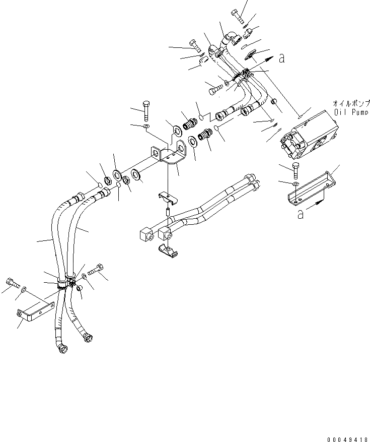 Схема запчастей Komatsu WA600-6R - ТОРМОЗНАЯ ГИДРОЛИНИЯ (ЛИНИЯ ОХЛАЖДЕНИЯ¤ ЗАДН.) (ЛИНИЯ ПОДАЧИ) (С ТОРМОЗ. ОХЛАЖД-Е)(№-) КАБИНА ОПЕРАТОРА И СИСТЕМА УПРАВЛЕНИЯ