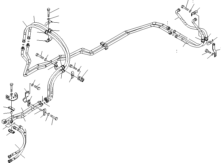 Схема запчастей Komatsu WA600-6R - ТОРМОЗНАЯ ГИДРОЛИНИЯ (ЛИНИЯ ОХЛАЖДЕНИЯ¤ ЗАДН.) (ОХЛАДИТЕЛЬ ЛИНИЯ¤ /) (С ТОРМОЗ. ОХЛАЖД-Е)(№-) КАБИНА ОПЕРАТОРА И СИСТЕМА УПРАВЛЕНИЯ