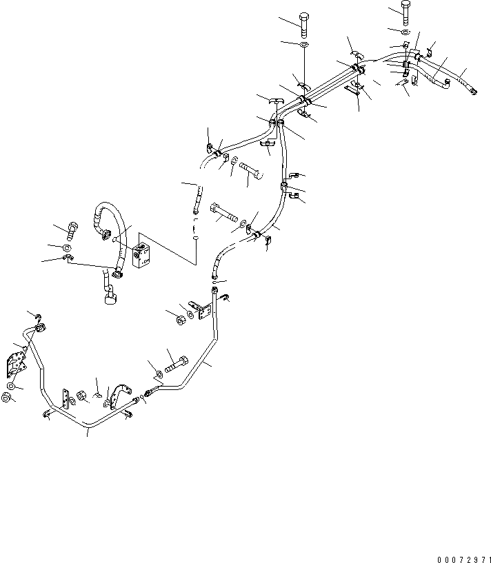 Схема запчастей Komatsu WA600-6R - ТОРМОЗНАЯ ГИДРОЛИНИЯ (ЛИНИЯ ОХЛАЖДЕНИЯ¤ ЗАДН.) (ВОЗВРАТН. ЛИНИЯ) (С ТОРМОЗ. ОХЛАЖД-Е) КАБИНА ОПЕРАТОРА И СИСТЕМА УПРАВЛЕНИЯ